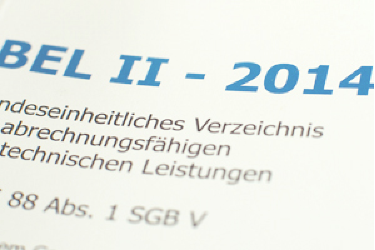 Änderungsvereinbarung zum BEL II - 2014